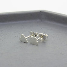 Load image into Gallery viewer, Heart Stud Earrings - Sterling Silver - Maxwell Harrison Jewellery