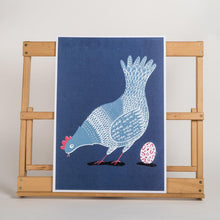 Load image into Gallery viewer, Chicken Illustration - A3 screen print - Jenna Lee Alldread