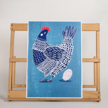 Load image into Gallery viewer, Chicken Illustration - A3 screen print - Jenna Lee Alldread
