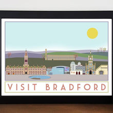Load image into Gallery viewer, Bradford Travel inspired poster print - Sweetpea & Rascal - Yorkshire prints - Yorkshire scenes and landmarks