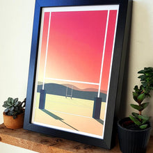 Load image into Gallery viewer, Rugby in Summer - Six Nations Goalposts A4 Print- Or8Design