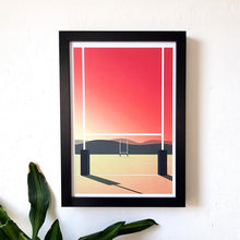Load image into Gallery viewer, Rugby in Summer - Six Nations Goalposts A4 Print- Or8Design
