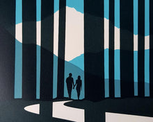 Load image into Gallery viewer, Where We Walk, We Walk Together - Wandering through the woods screen print - Or8 Design
