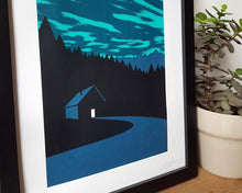 Load image into Gallery viewer, Northern Lights - Aurora Borealis screen print - Art print - Adventurers - Or8 Design