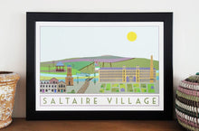 Load image into Gallery viewer, Saltaire travel inspired A3 poster print - Sweetpea & Rascal - Yorkshire prints