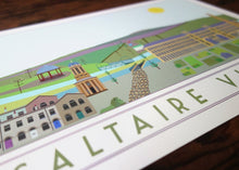 Load image into Gallery viewer, Saltaire travel inspired A3 poster print - Sweetpea & Rascal - Yorkshire prints