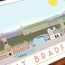 Load image into Gallery viewer, Bradford Travel inspired poster print - Sweetpea & Rascal - Yorkshire prints - Yorkshire scenes and landmarks