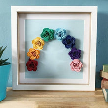 Load image into Gallery viewer, Paper Flower Rainbow - Framed Artwork - Turn the Page Design