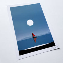 Load image into Gallery viewer, Coastal Sailboat - art print - A4 or A5 - Adventurers - Wanderlust - Or8 Design