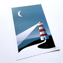 Load image into Gallery viewer, Coastal Lighthouse - art print - A4 or A5 - Adventurers - Wanderlust - Or8 Design