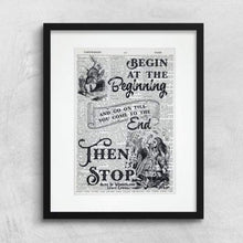 Load image into Gallery viewer, Dictionary Page Print - Alice in Wonderland Quote - Turn the Page Design