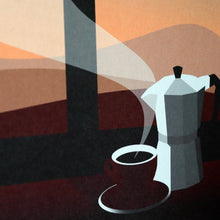 Load image into Gallery viewer, First coffee of the day - art print - A4 or A5 - Coffee lovers - Or8 Design