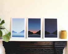 Load image into Gallery viewer, Coastal Sunset A5 print - Or8 Design - choose from 3 designs or all 3!