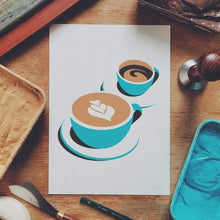 Load image into Gallery viewer, Coffee Lovers Screenprint - Or8 Design