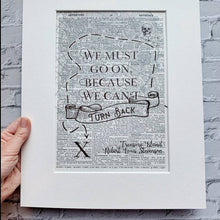 Load image into Gallery viewer, Dictionary Page Print - Treasure Island Quote -Turn the Page Design