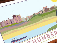 Load image into Gallery viewer, Northumberland tourism inspired poster print - Sweetpea & Rascal