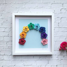 Load image into Gallery viewer, Paper Flower Rainbow - Framed Artwork - Turn the Page Design