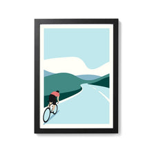Load image into Gallery viewer, Out For a Spin - Screenprint - cycling themed art print - Or8 Design