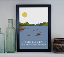 Load image into Gallery viewer, Wasdale Head travel inspired poster print - Sweetpea & Rascal - Lake District Cumbria