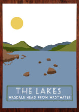 Load image into Gallery viewer, Wasdale Head travel inspired poster print - Sweetpea & Rascal - Lake District Cumbria