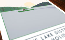 Load image into Gallery viewer, Ullswater Steamer travel inspired poster print - Sweetpea & Rascal - Lake District Cumbria