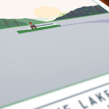 Load image into Gallery viewer, Ullswater Steamer travel inspired poster print - Sweetpea & Rascal - Lake District Cumbria