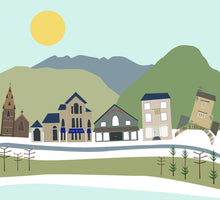 Load image into Gallery viewer, Ambleside travel inspired A3 poster print - Sweetpea & Rascal - Lake District Cumbria