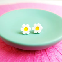Load image into Gallery viewer, Daisy Stud Earrings - Yellow - Acrylic Earrings - Silly Loaf