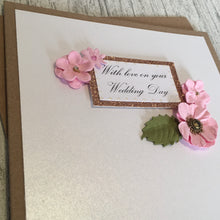 Load image into Gallery viewer, Flower Wedding Card - Handmade by Natalie