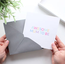 Load image into Gallery viewer, Awesome Mum To Be Card - Purple Tree Designs