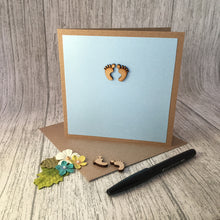 Load image into Gallery viewer, Baby Feet Card - Birthday/New Baby/Christening - Handmade By Natalie