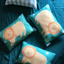 Load image into Gallery viewer, Lion Cushion - Jenna Lee Alldread - big cats
