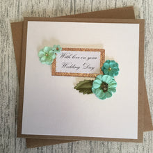 Load image into Gallery viewer, Flower Wedding Card - Handmade by Natalie