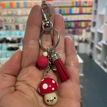 Load image into Gallery viewer, Toadstool bag charm / keyring - Pins and Noodles
