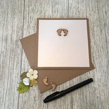 Load image into Gallery viewer, Baby Feet Card - Birthday/New Baby/Christening - Handmade By Natalie