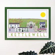 Load image into Gallery viewer, Kettlewell - Travel inspired poster print - Sweetpea & Rascal - Yorkshire prints - Yorkshire scenes and landmarks