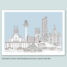 Load image into Gallery viewer, Liverpool Landmarks Collage Illustration - A4 print - Art by Arjo