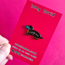 Load image into Gallery viewer, Long covid enamel pin - covid - chronic illness pin badge - Invisible Illness Club - Innabox