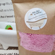 Load image into Gallery viewer, Merry Chuffin Christmas Festive Bath Fizz - Little Shop of Lathers - handmade bath treat - Christmas gift ideas