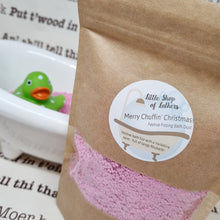 Load image into Gallery viewer, Merry Chuffin Christmas Festive Bath Fizz - Little Shop of Lathers - handmade bath treat - Christmas gift ideas