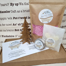 Load image into Gallery viewer, Have Yourself a Merry little Chuffin' Christmas Bath and Body Gift Set - Little Shop of Lathers -Yorkshire Christmas Gifts