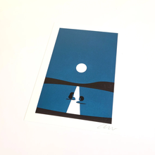 Load image into Gallery viewer, Nightswimming - A4 Screen print - Or8Design