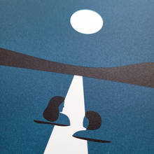 Load image into Gallery viewer, Nightswimming - A4 Screen print - Or8Design