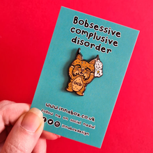 Load image into Gallery viewer, OCD enamel pin - obsessive compulsive disorder - mental health badge - Invisible Illness Club - Innabox