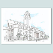 Load image into Gallery viewer, Parkinson Building Leeds - A4 print - Art by Arjo - Leeds artwork