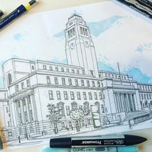 Load image into Gallery viewer, Parkinson Building Leeds - A4 print - Art by Arjo - Leeds artwork