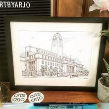 Load image into Gallery viewer, Parkinson Building Leeds - A4 print - Art by Arjo - Leeds artwork