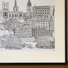 Load image into Gallery viewer, Sheffield Landmarks Collage Illustration - A4 print - Art by Arjo