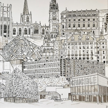 Load image into Gallery viewer, Sheffield Landmarks Collage Illustration - A4 print - Art by Arjo
