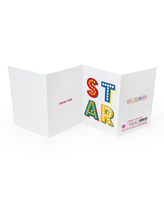 Load image into Gallery viewer, You're an absolute star - Thank you so much - Concertina Greetings Card - Brainbox Candy